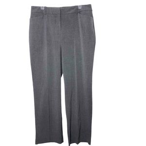 NWT FASHION BUG Gray Straight Leg Curvy Fit Comfort Waist Dress Pants - Size 12